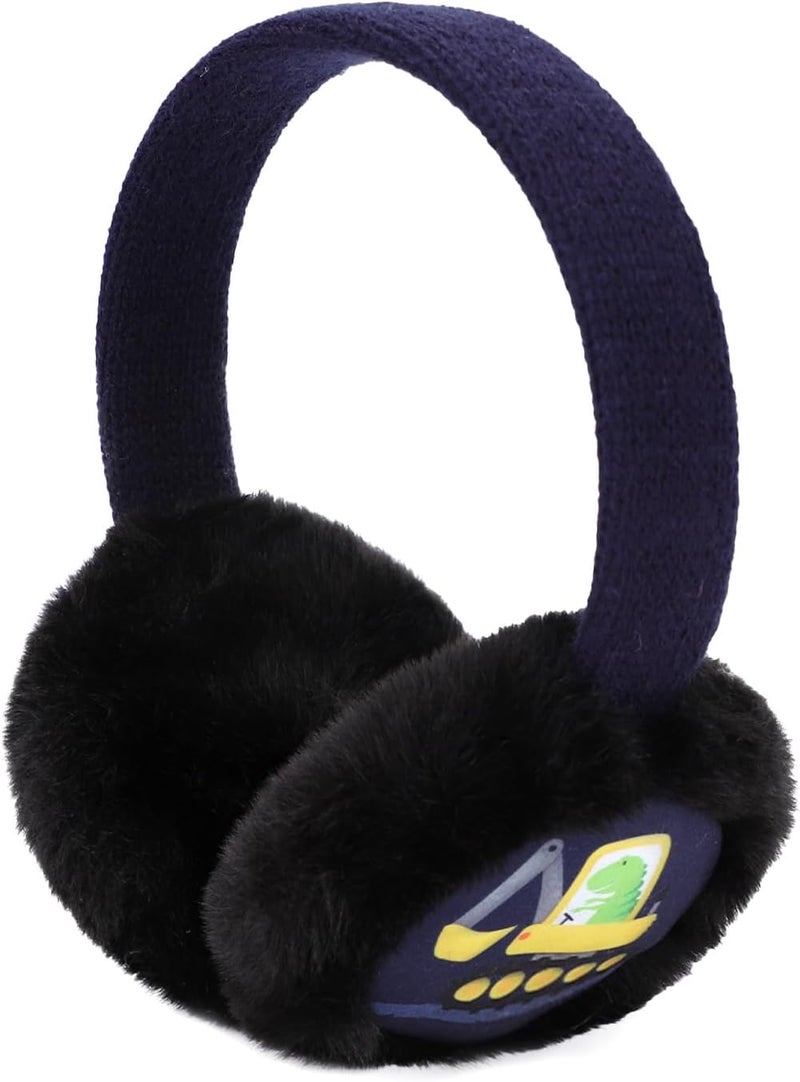 Ztl Kids Knit Earmuffs Soft Plush Ear Warmers Winter Outdoor Ear Muffs for Boys Girls - Image 3